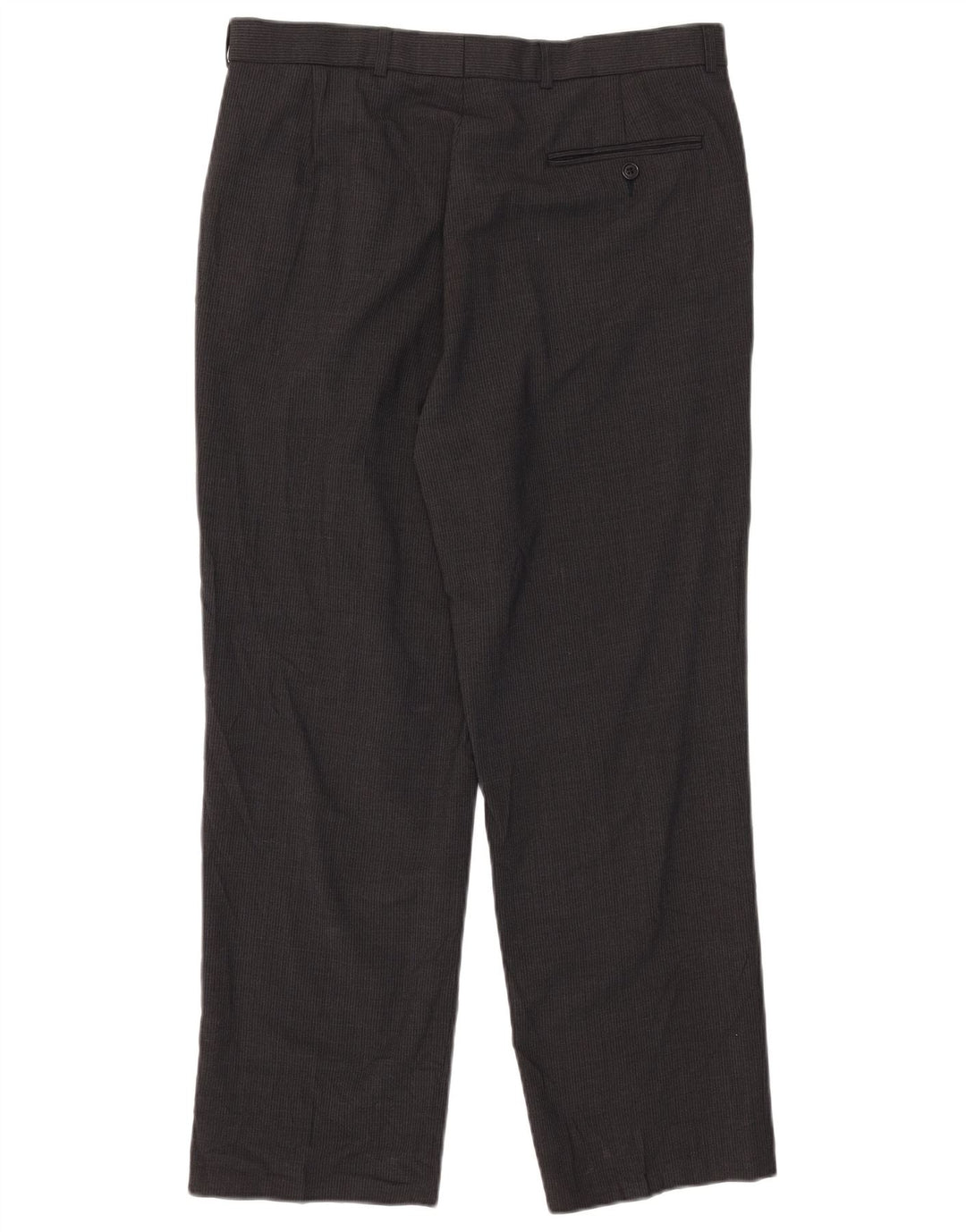 Marks & Spencer Pantalon de costume pour homme W34 L29 Gris à fines rayures Polyester