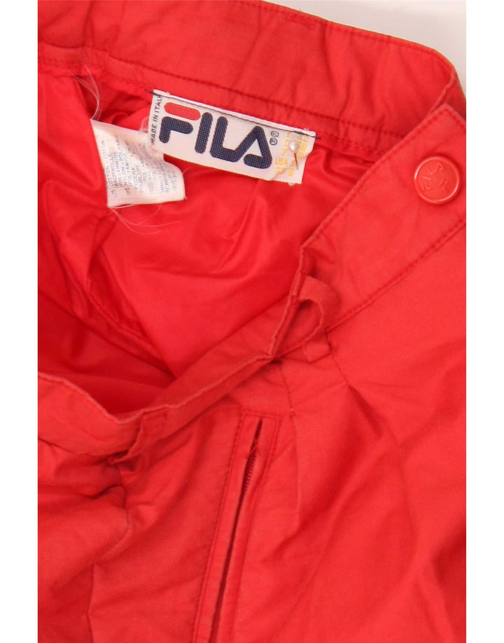 Fila Pantalon de ski pour femme UK 8 Small Rouge Coton