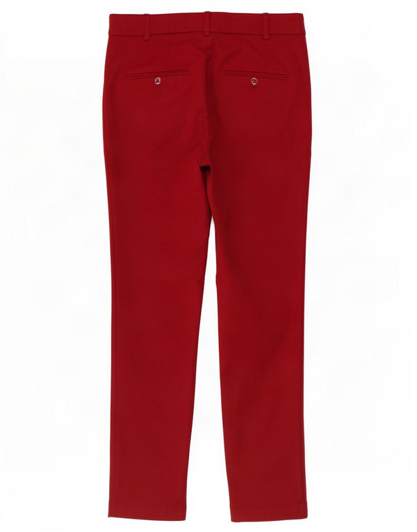 Zara Pantalon Chino Slim Femme EU 36 XS W26 L27 Coton Bordeaux