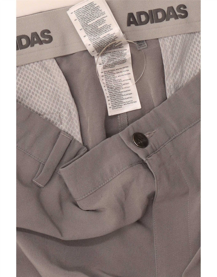 Adidas Pantalon Chino Droit Homme W38 L32 Gris Polyester