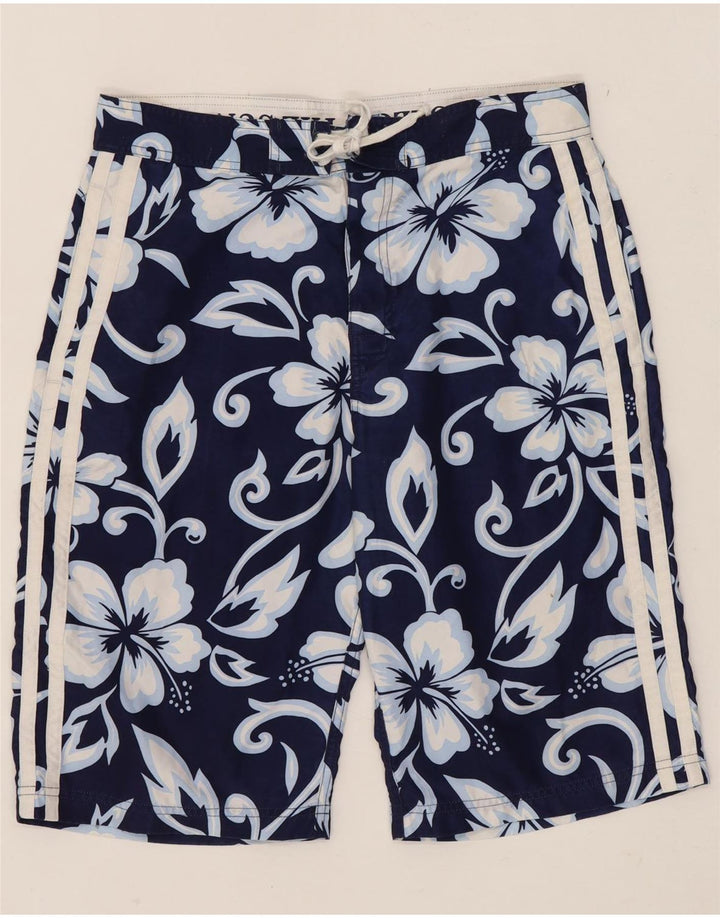 Sundek Short de Bain Homme W32 Moyen Bleu Marine Floral Polyester