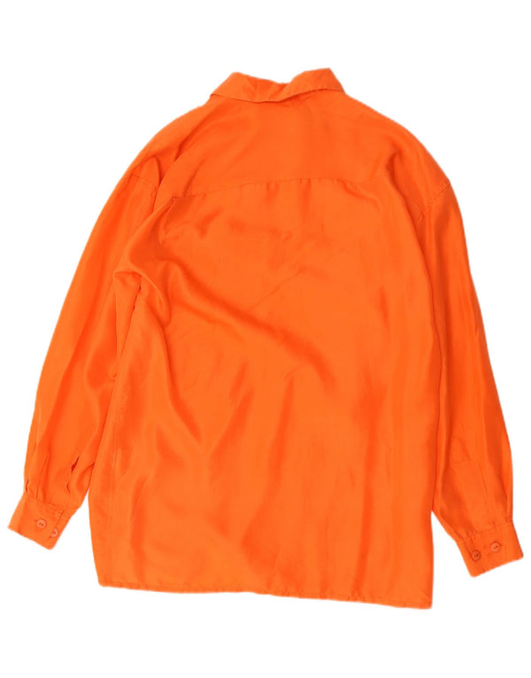 Witty Girl Chemise longue coupe décontractée pour femme UK 10 Petite soie orange