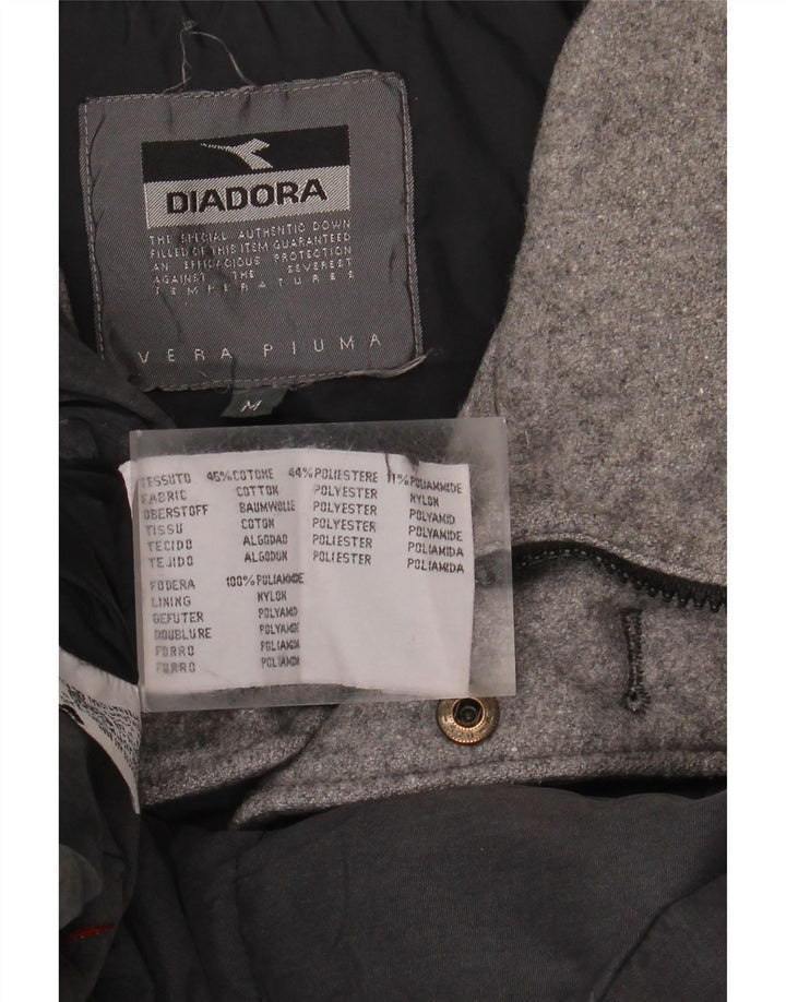 DIADORA Manteau rembourré pour homme UK 38 Coton gris moyen