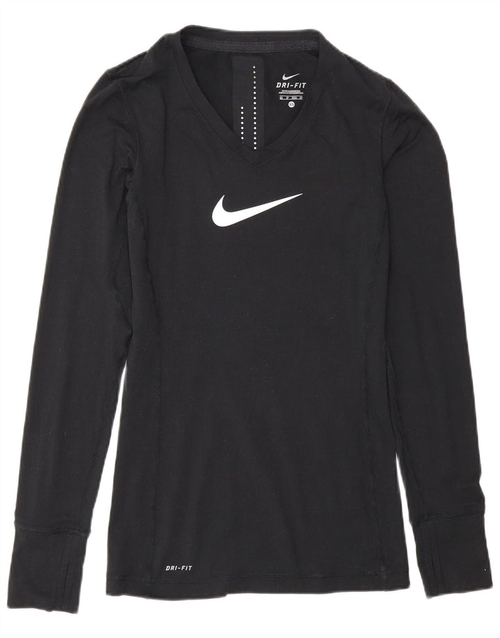Nike Hommes Dri Fit Graphic Haut à manches longues XS Noir Polyester