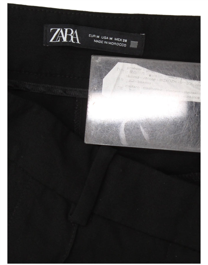 Zara Pantalon Chino Fuselé Pour Femme Moyen W28 L27 Noir Polyester
