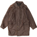 MARCOS Manteau en Cuir Homme IT 50 Grand Cuir Marron