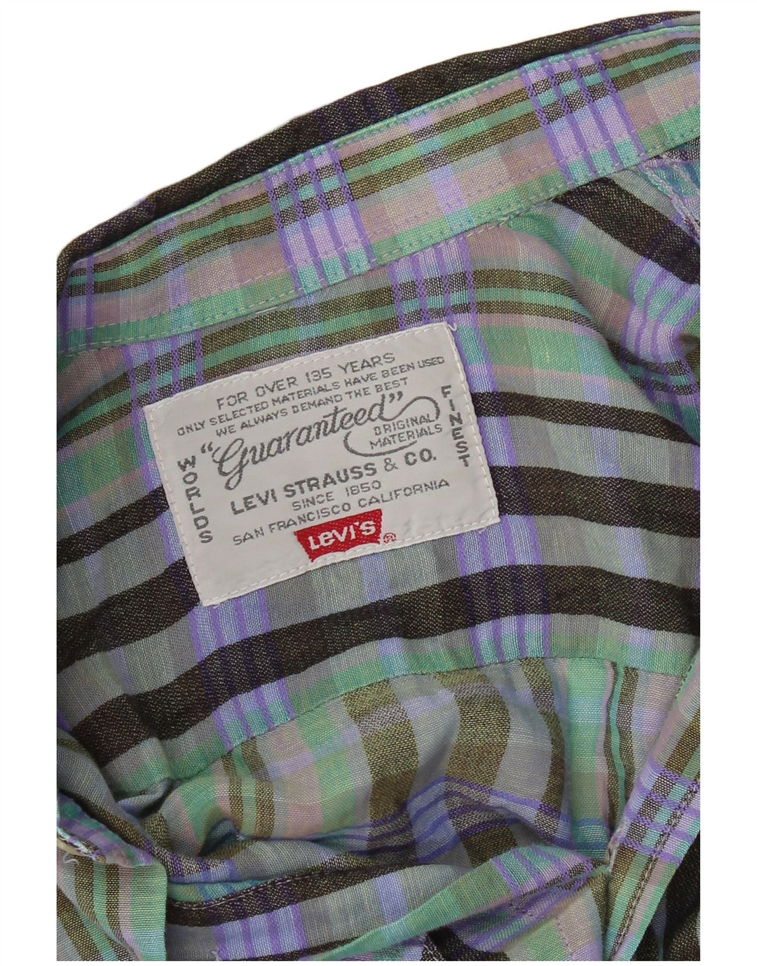 Levi's Chemise à Manches Courtes Homme Grand Carreau Vert