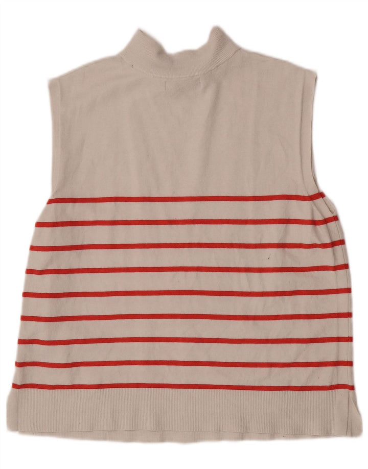 Marks & Spencer Débardeur pour femme UK 44 Viscose rayée beige moyen