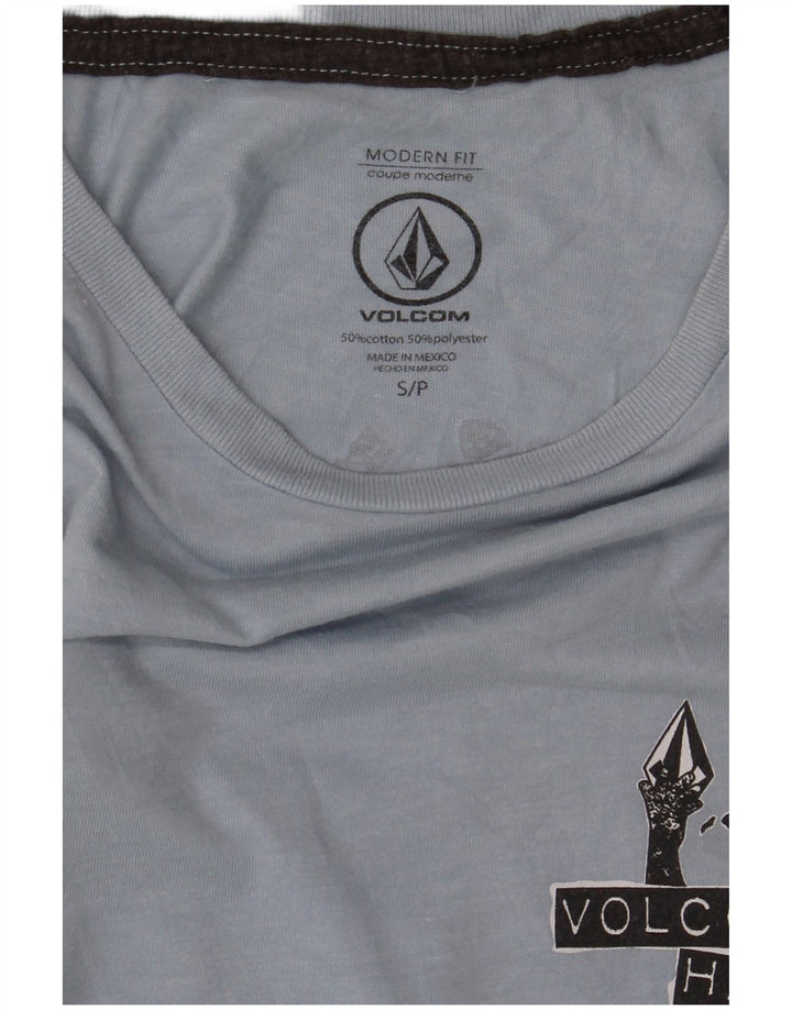 Volcom T-shirt graphique coupe moderne pour homme, petit, bleu, coton