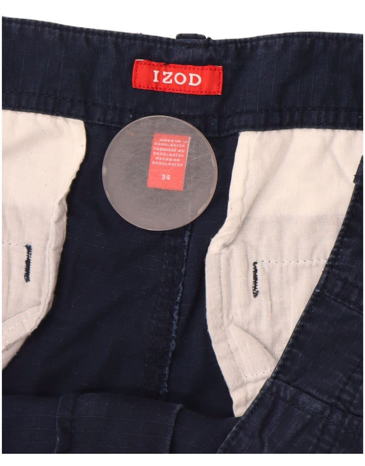 Izod Short Cargo Homme W34 Grand Bleu Marine Coton