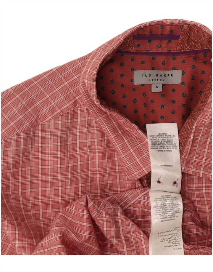 TED BAKER Chemise Homme Taille 5 XL Coton à Carreaux Rose