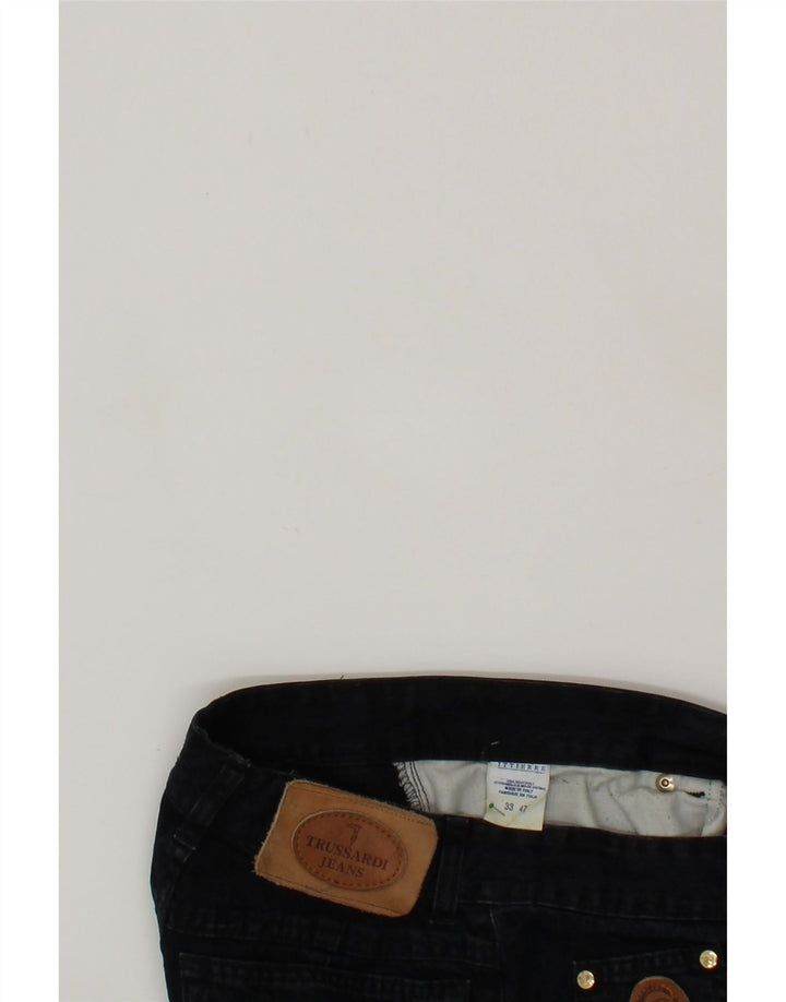 TRUSSARDI Womens Tapered Jeans W33 L29 Black Cotton Vintage Trussardi and Second-Hand Trussardi from Messina Hembry 