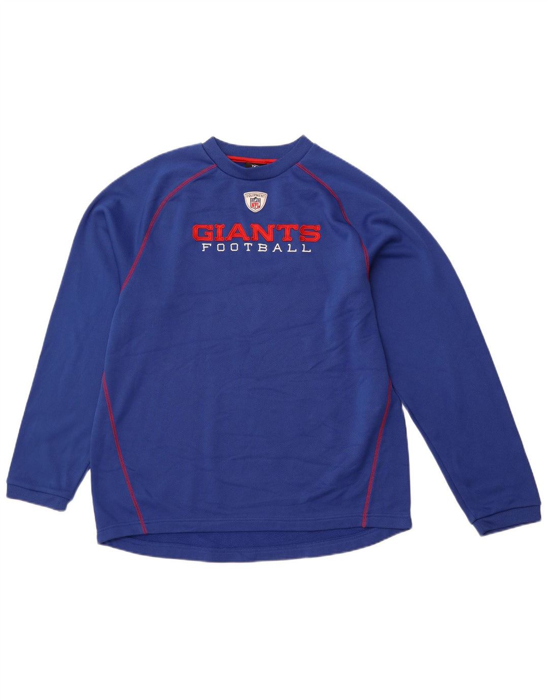 REEBOK Haut graphique Giants à manches longues pour hommes, grand bleu, polyester