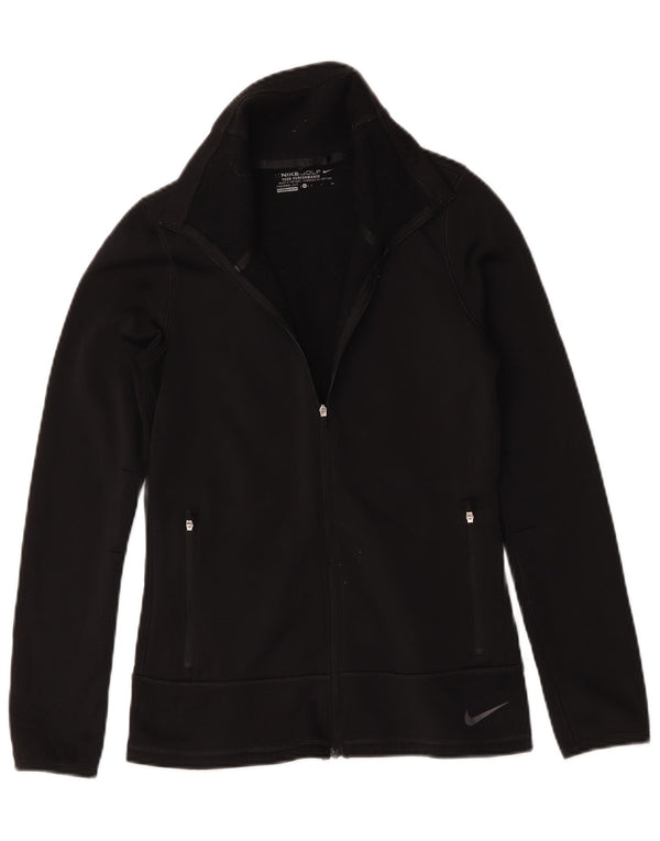 Veste de survêtement Nike Therma-Fit pour femme UK 10 Small Noir Polyester