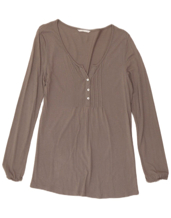 Carrera Femme Top Manches Longues UK 12 Gris Moyen Coton