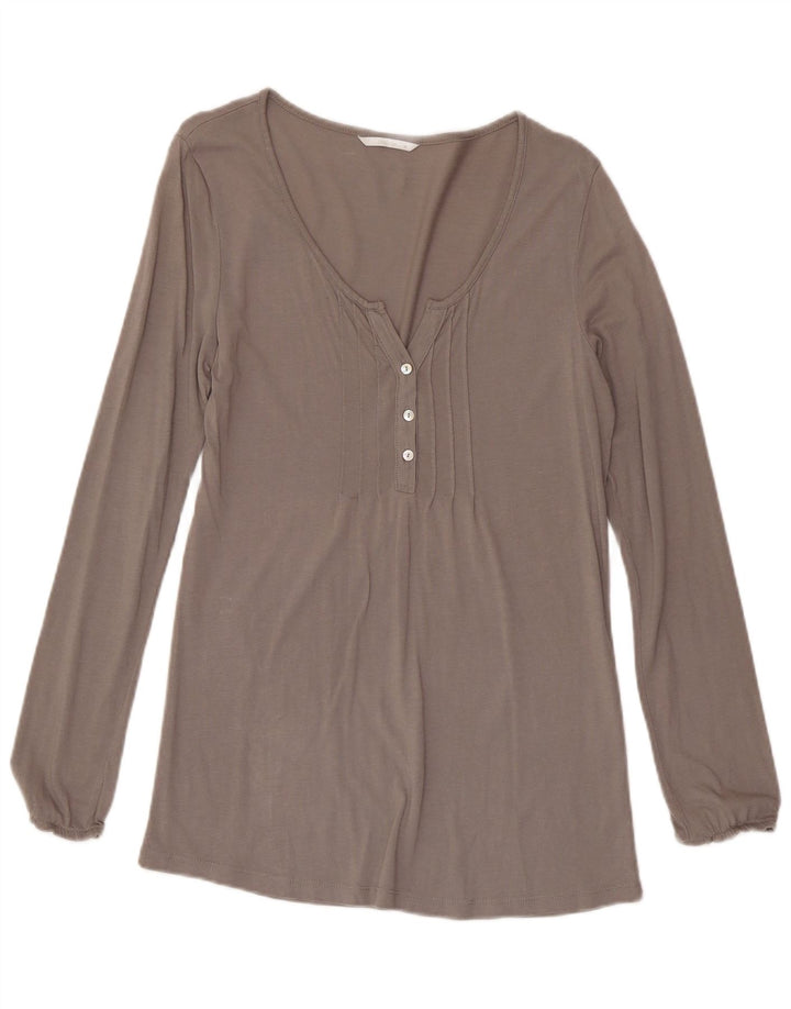Carrera Femme Top Manches Longues UK 12 Gris Moyen Coton
