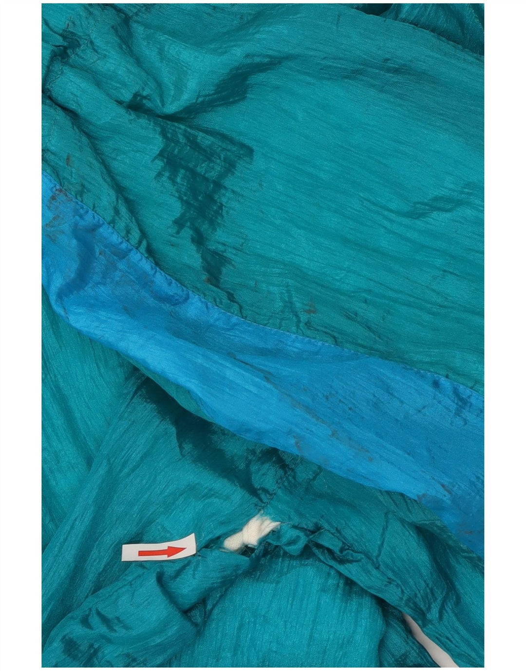 vintage Mens Full Survêtement XL Bleu Colorblock Nylon