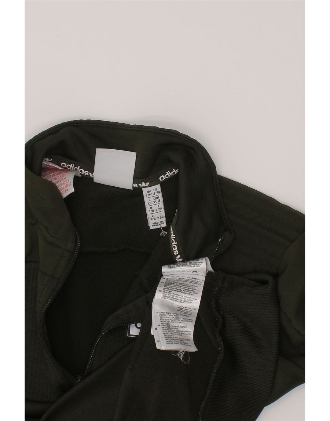 Adidas Sweat-shirt graphique à col zippé pour garçon 7-8 ans Vert Polyester