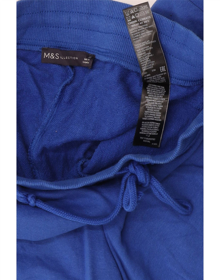 Marks & Spencer Short de sport pour femme UK 12 Bleu moyen Coton