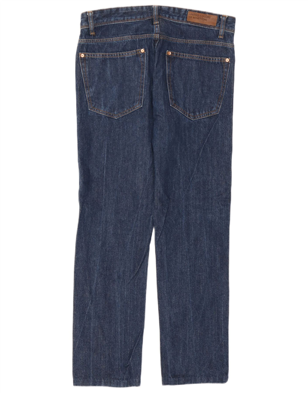 Benetton Jean Droit W32 L29 Bleu Homme