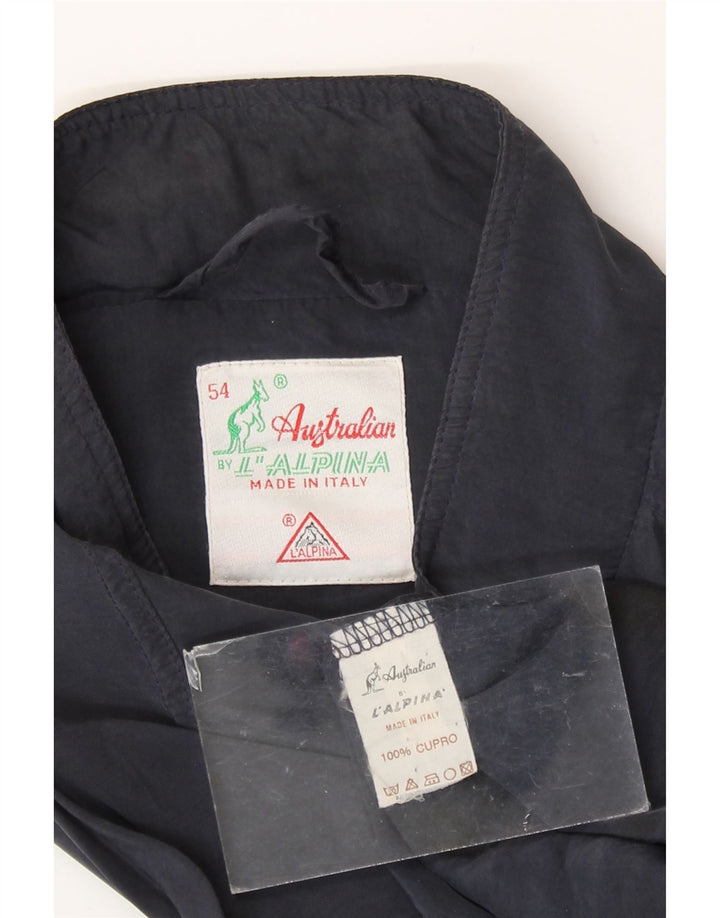 AUSTRALIAN L'ALPINA Veste Bomber Homme IT 54 2XL Bleu Marine Cupro