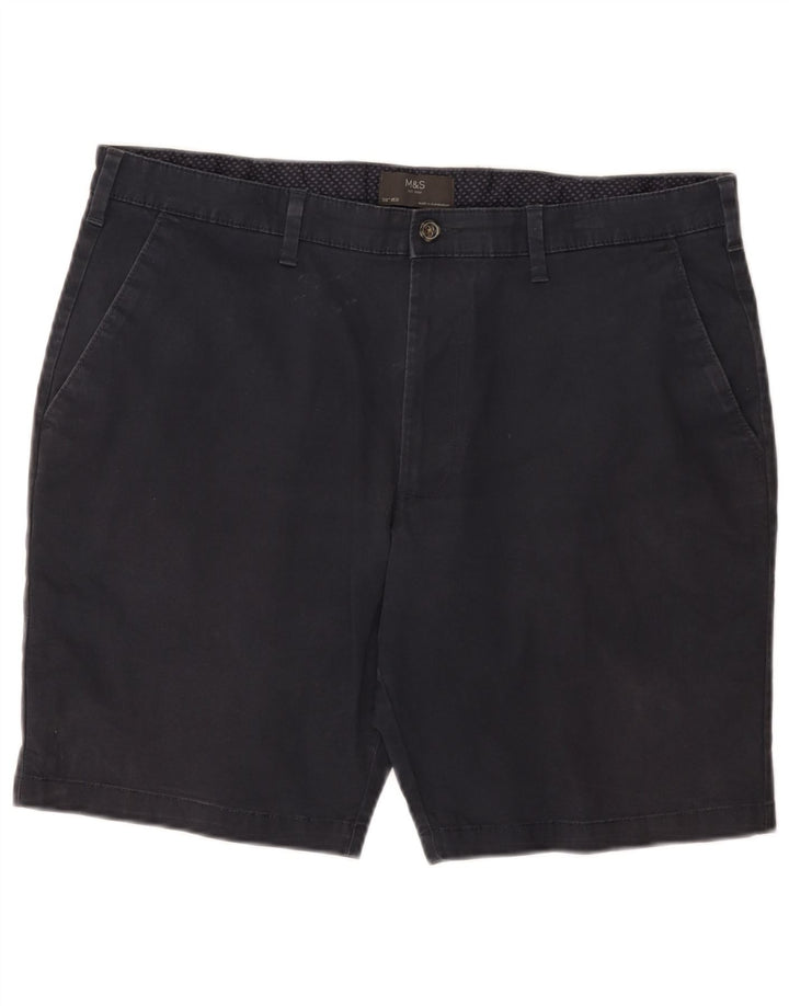 Marks & Spencer Short Chino Homme W38 XL Bleu Marine Coton