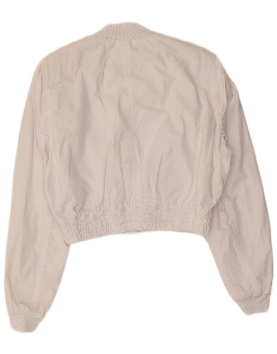 Zara Veste bomber surdimensionnée pour femme UK 10 Petit coton blanc
