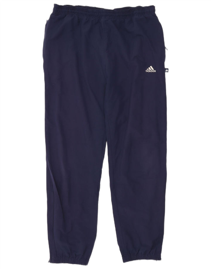 Adidas Pantalon de survêtement pour homme Pantalon de jogging Large Bleu marine Polyester