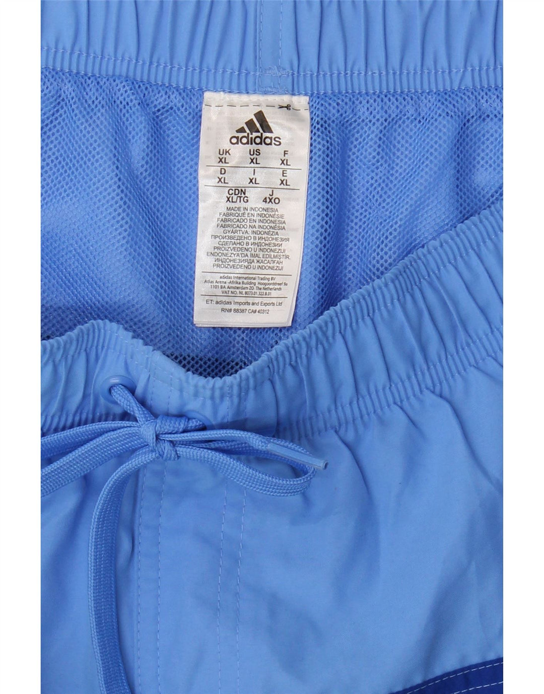 Adidas Short de bain pour homme XL Bleu Colorblock Polyester