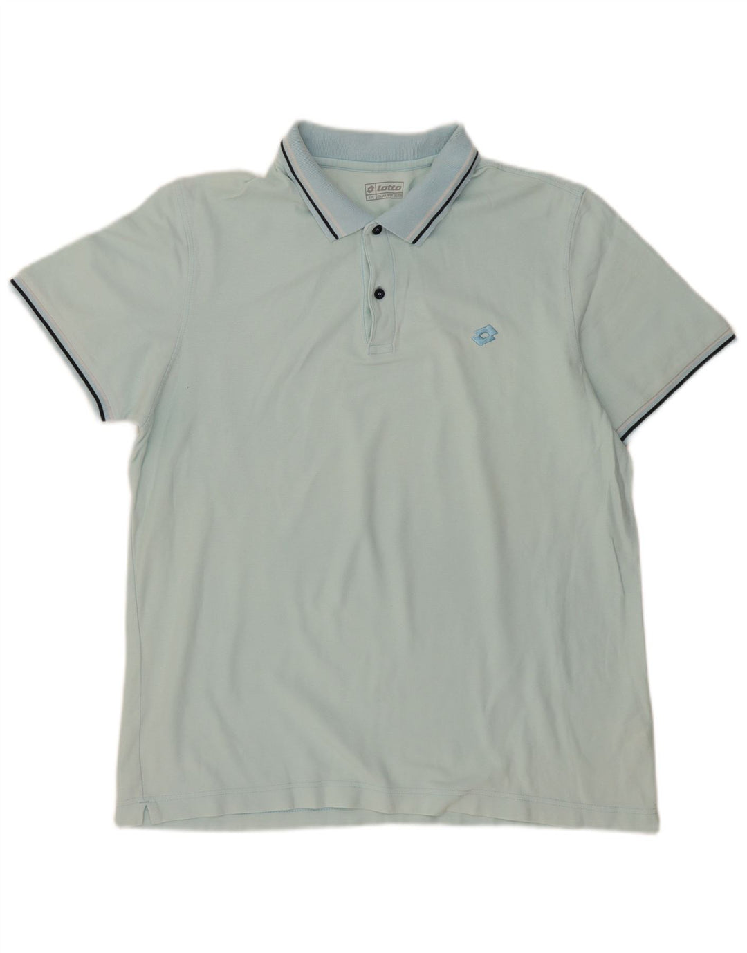 LOTTO Mens Polo Shirt 2XL Blue Cotton