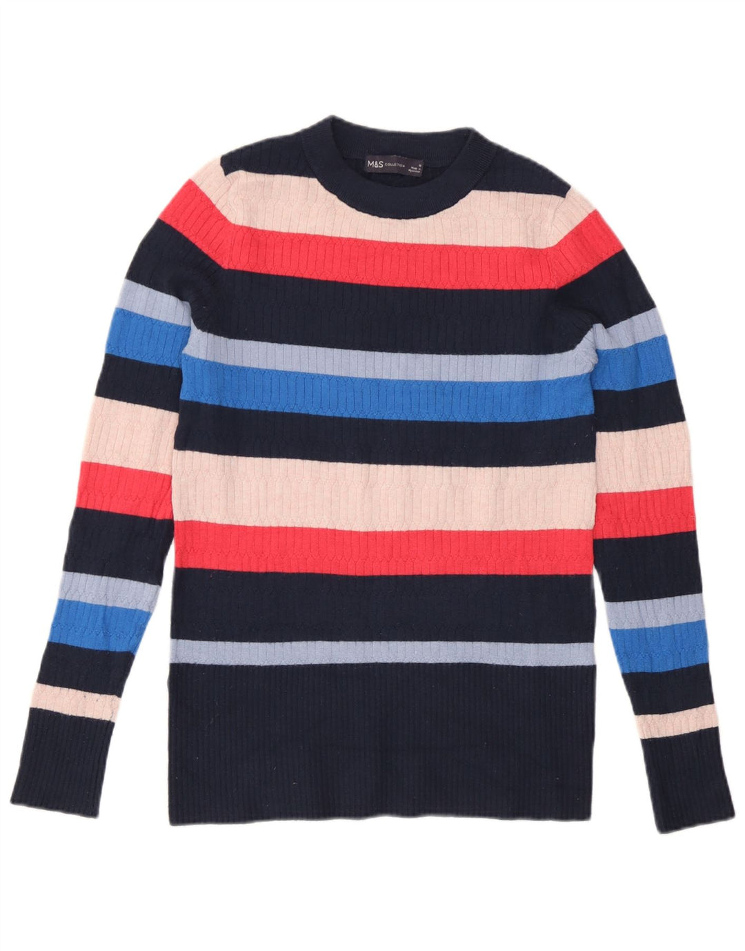 Marks & Spencer Pull ras du cou pour femme UK 10 Small Multicolore