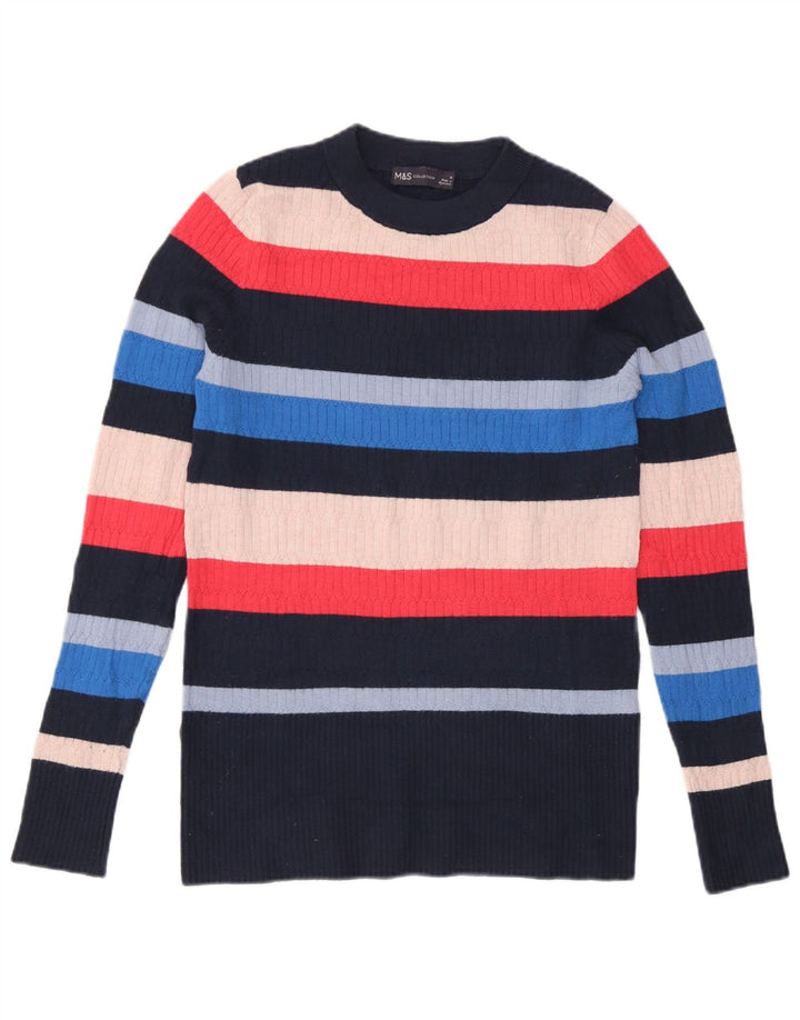 Marks & Spencer Pull ras du cou pour femme UK 10 Small Multicolore