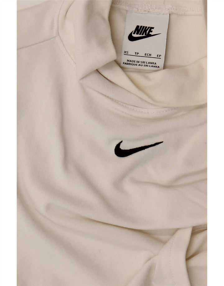 Nike Débardeur court pour femme UK 4 XS Blanc