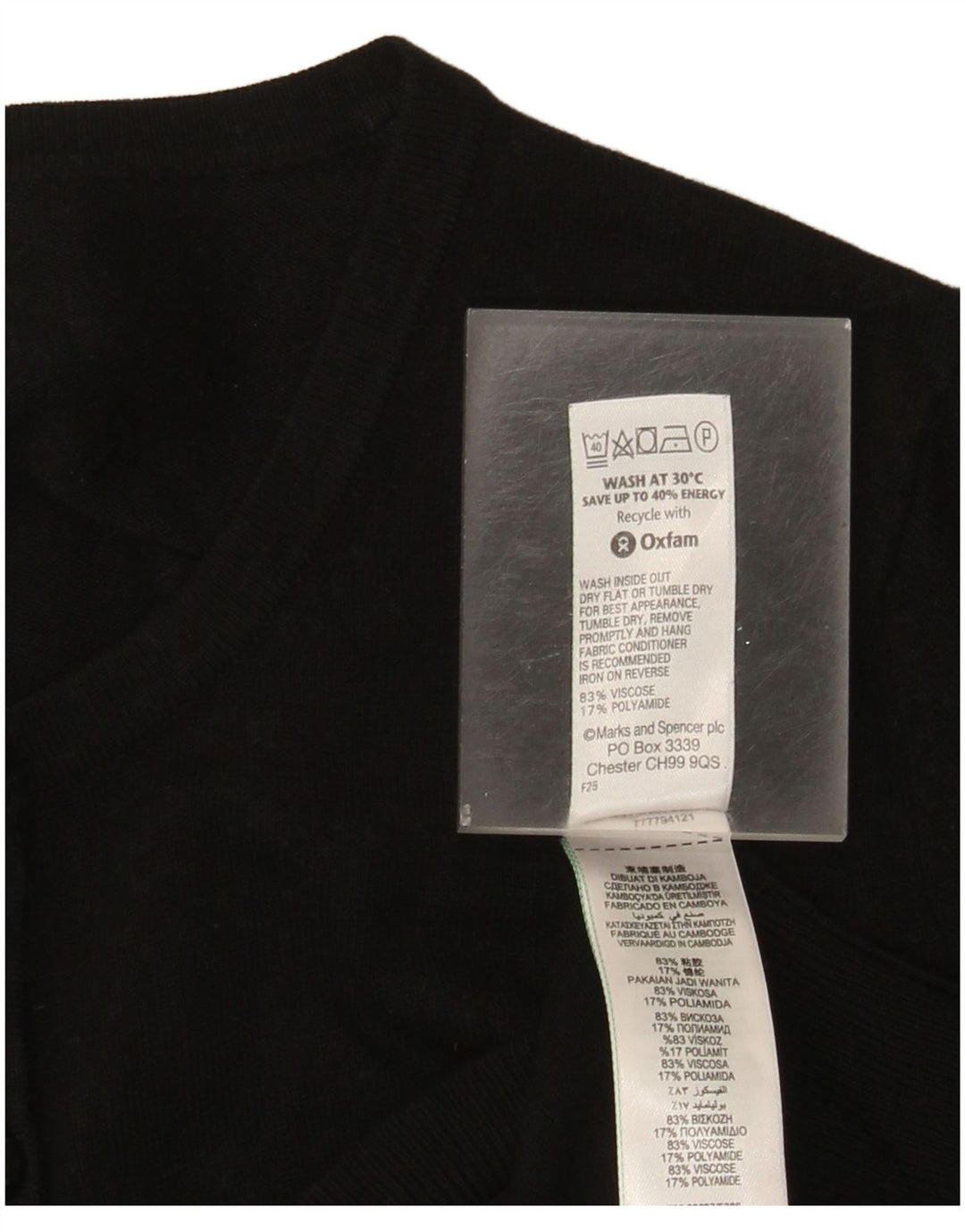 Marks & Spencer Pull Cardigan Femme UK 16 Large Viscose Noir