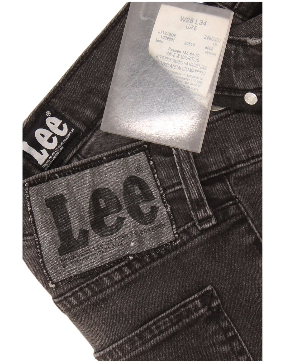 LEE Jean Slim Luke W28 L29 Homme Noir Coton