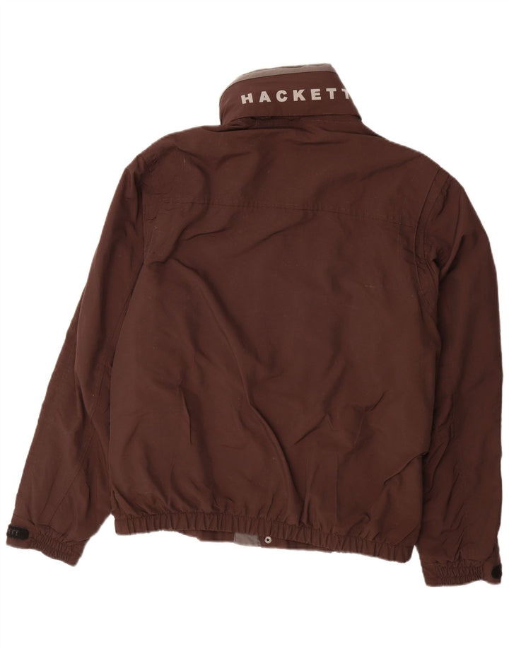 HACKETT Veste coupe-vent à capuche graphique pour homme UK 42 XL Nylon marron