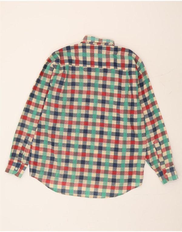 Chemise homme vintage à carreaux multicolores moyens
