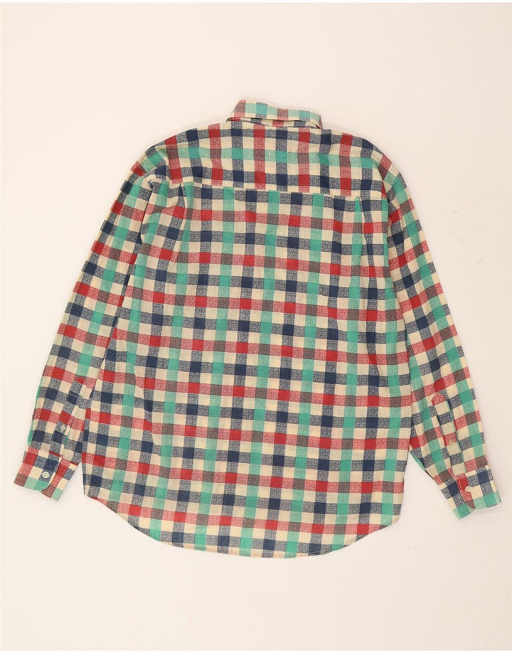 Chemise homme vintage à carreaux multicolores moyens