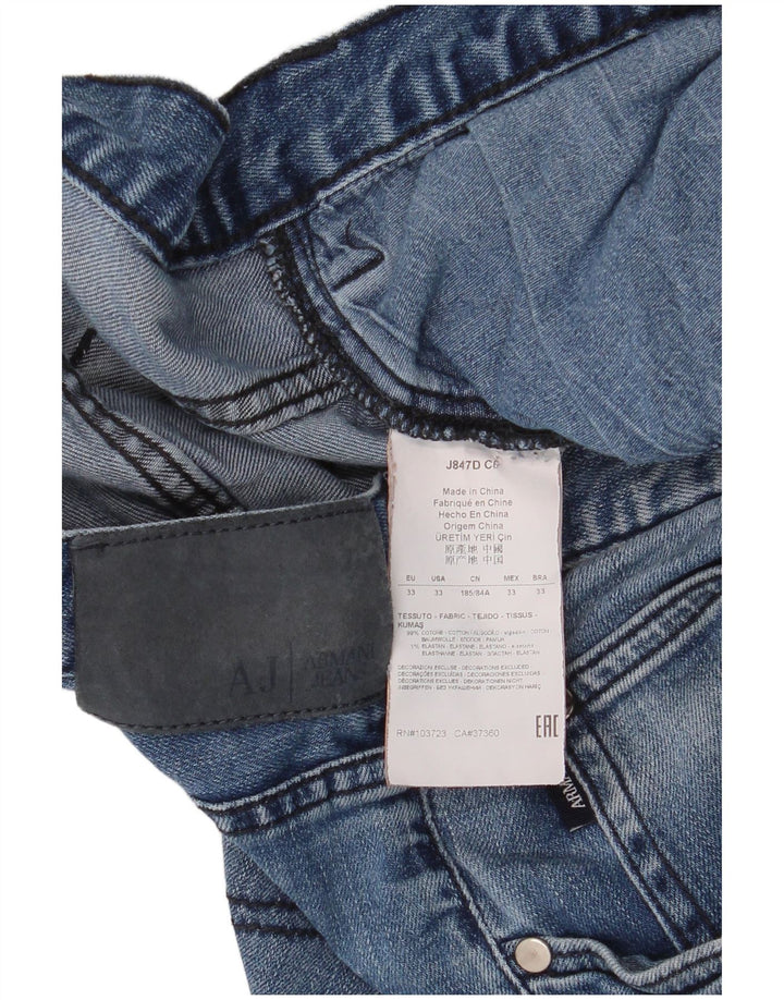 Armani Jean droit homme W33 L34 bleu coton