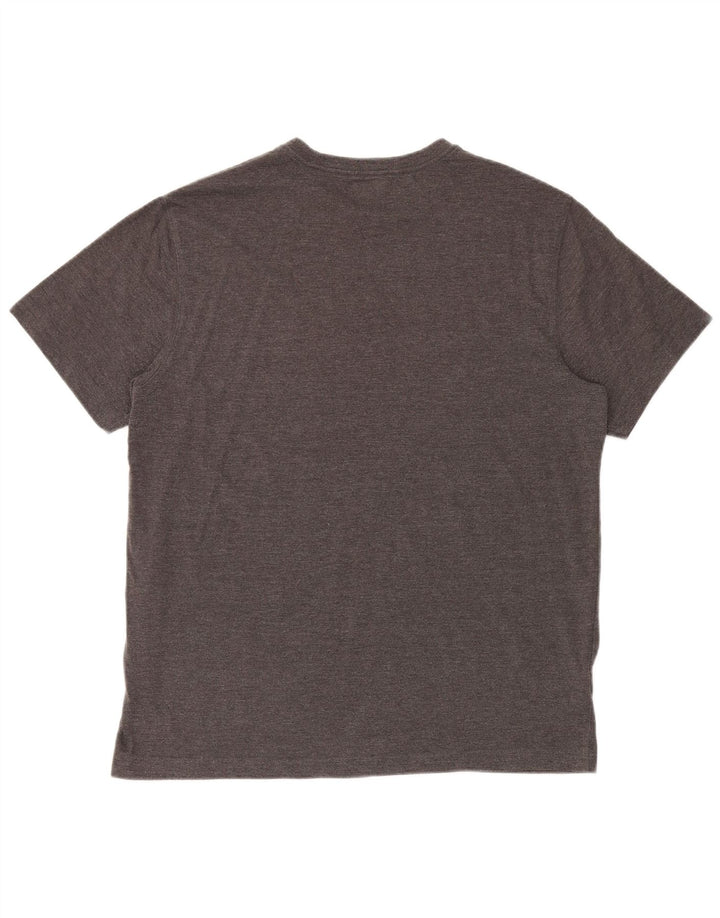 Eddie Bauer T-Shirt Homme Haut Large Gris Coton