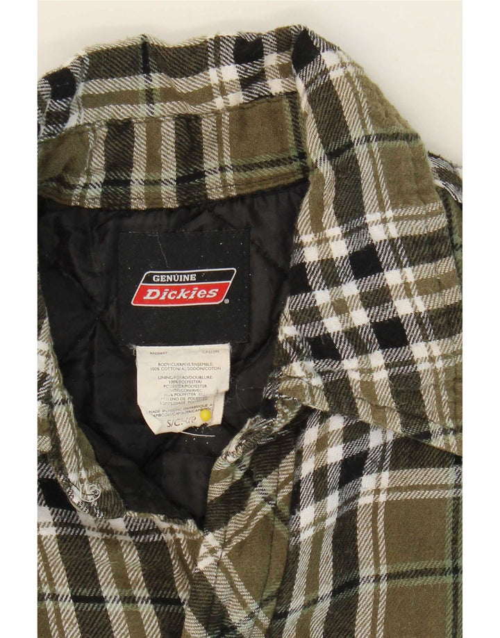 Dickies Chemise en flanelle Lumberjack pour homme en coton à petits carreaux kaki