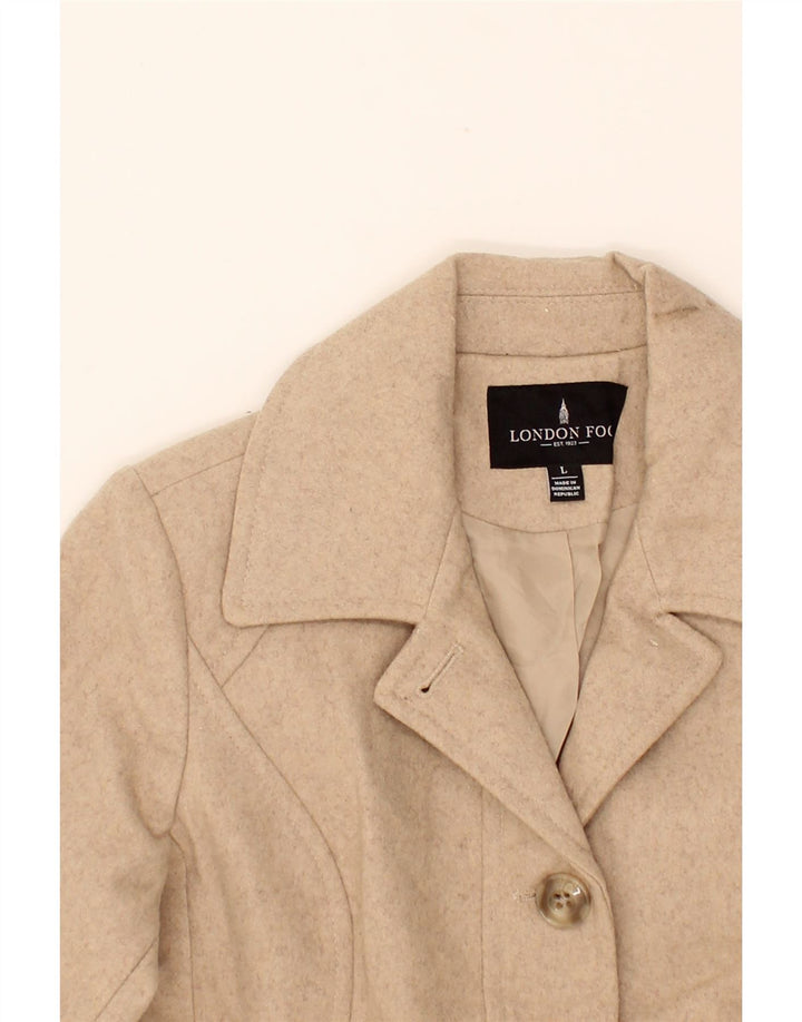 LONDON FOG Womens Overcoat UK 16 Large Beige Vintage London Fog and Second-Hand London Fog from Messina Hembry 