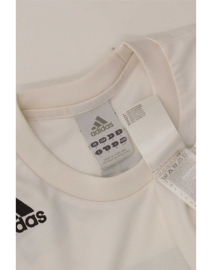 Adidas T-shirt graphique pour hommes, petit, blanc, polyester