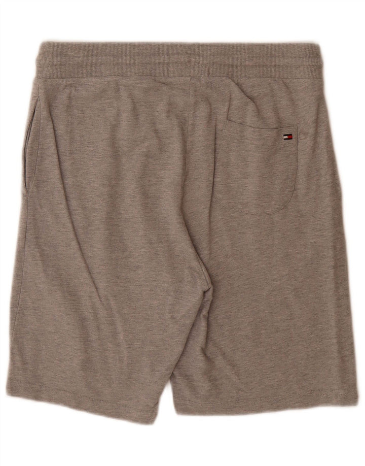 Tommy Hilfiger Short de Sport Homme Gris Moyen Moucheté Coton