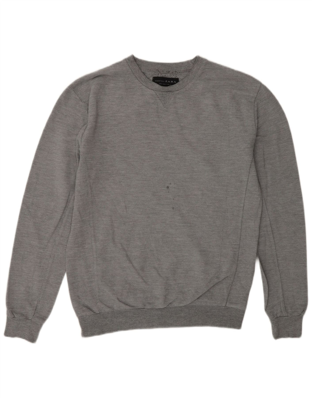 Zara Homme Sweatshirt Jumper Moyen Gris Coton