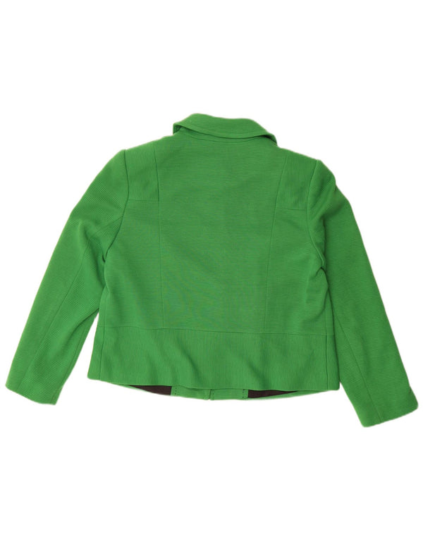 Marks & Spencer Veste blazer à 4 boutons pour femme UK 16 Large Vert Polyester