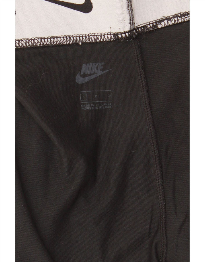 NIKE Leggings graphiques pour femmes UK 8 Small Noir