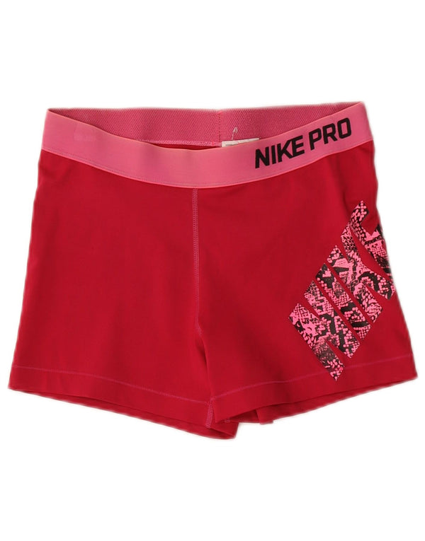 Nike Short de sport Dri Fit Graphic pour femme UK 16 Large Rouge Polyester