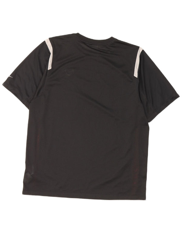 Nike Hommes Dri Fit T-Shirt Haut UK 42/44 Grand Noir Colorblock Polyester