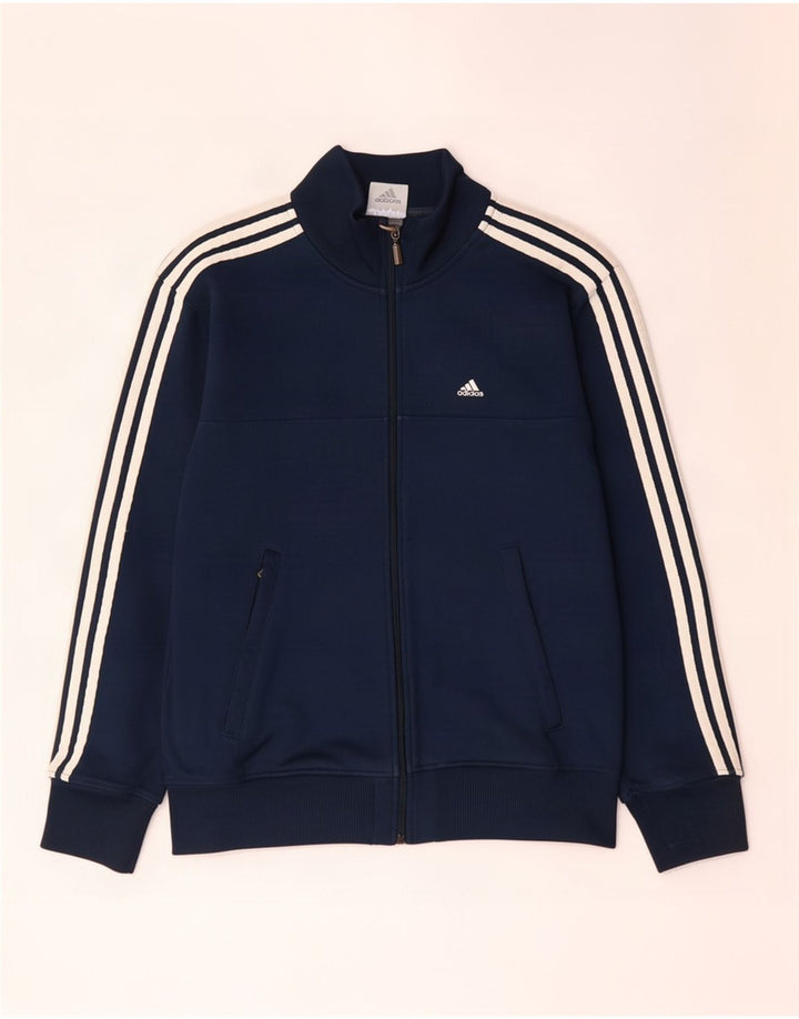 Adidas Veste de survêtement pour homme UK 38/40 Bleu marine moyen Polyester